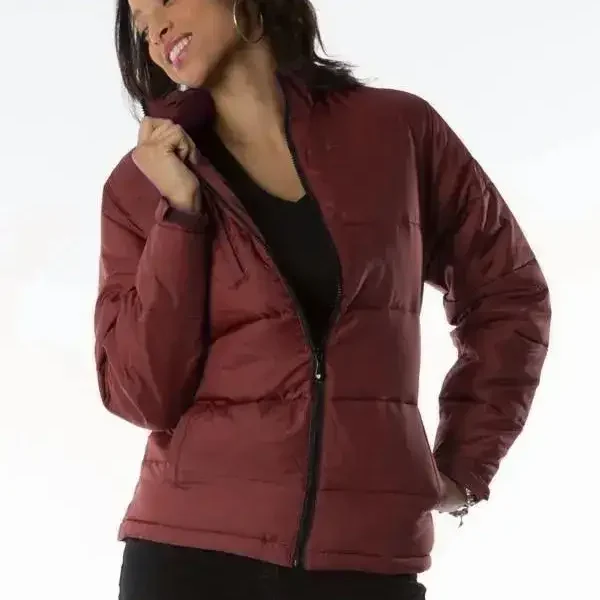 Pelle Pelle Womens Maroon Puffer Jacket