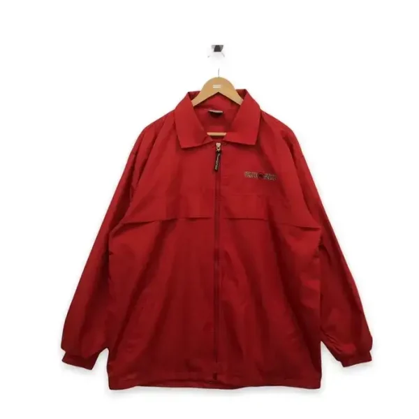 Pelle Pelle Red Plain Denim Jacket, PELLEPELLE.US