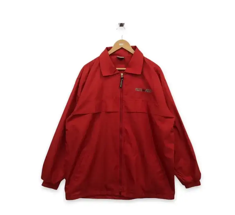 Pelle Pelle Red Plain Denim Jacket, PELLEPELLE.US