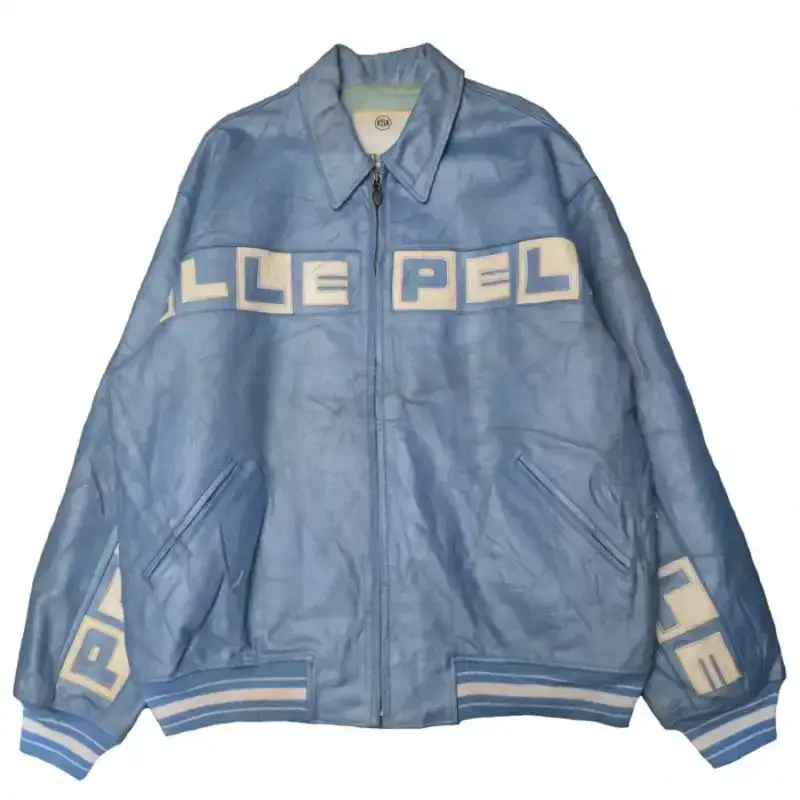 Vintage Pelle Pelle Big Logo Leather Jacket, pellepelle.us