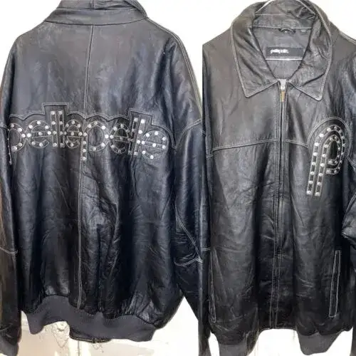 Pelle Pelle Plain Black Leather Studs Jacket, pellepelle.us