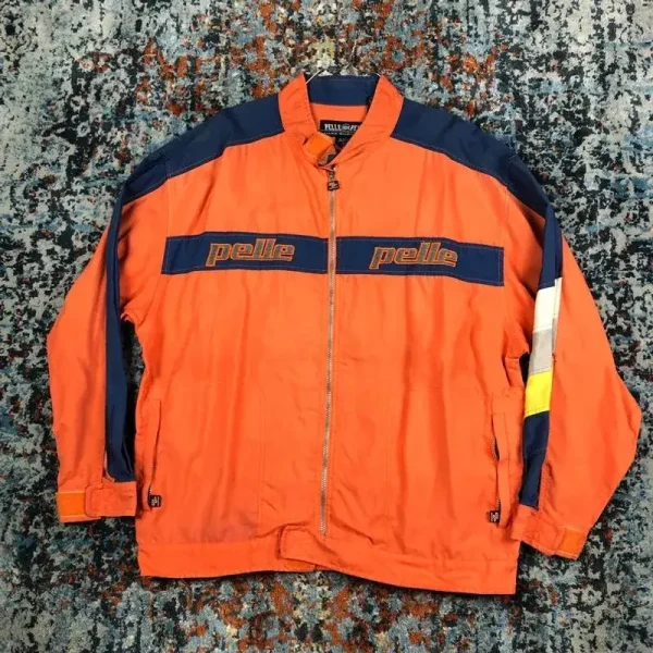 Pelle Pelle Orange Hip-Hop Parachute Jacket, pellepelle.us