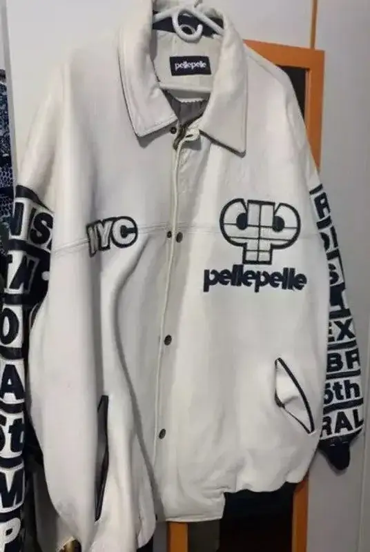 Pelle Pelle White NYC Leather Jacket, pellepelle.us