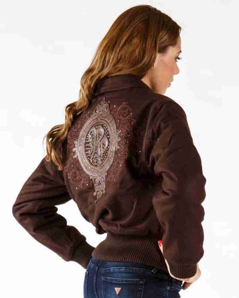 Pelle Pelle Women Brown Wool Jacket, pellepelle.us