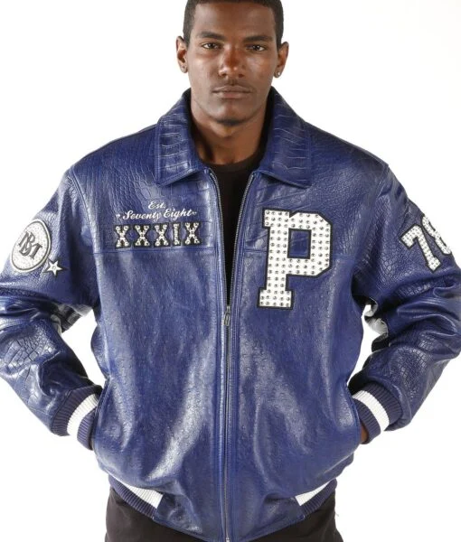 Pelle Pelle Blue 1978 Leather Jacket, pellepelle.us