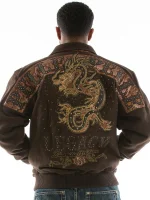 Pelle Pelle Snakeskin Dragon Brown Jacket, Pelle Pelle, PellePelle.com