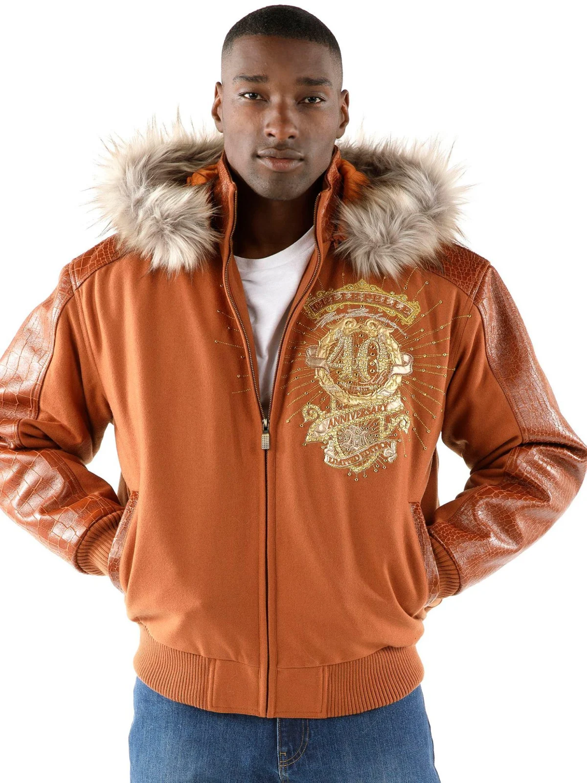 Pelle Pelle 40th Anniversary Brown Jacket,Pelle Pelle. PellePelle.com