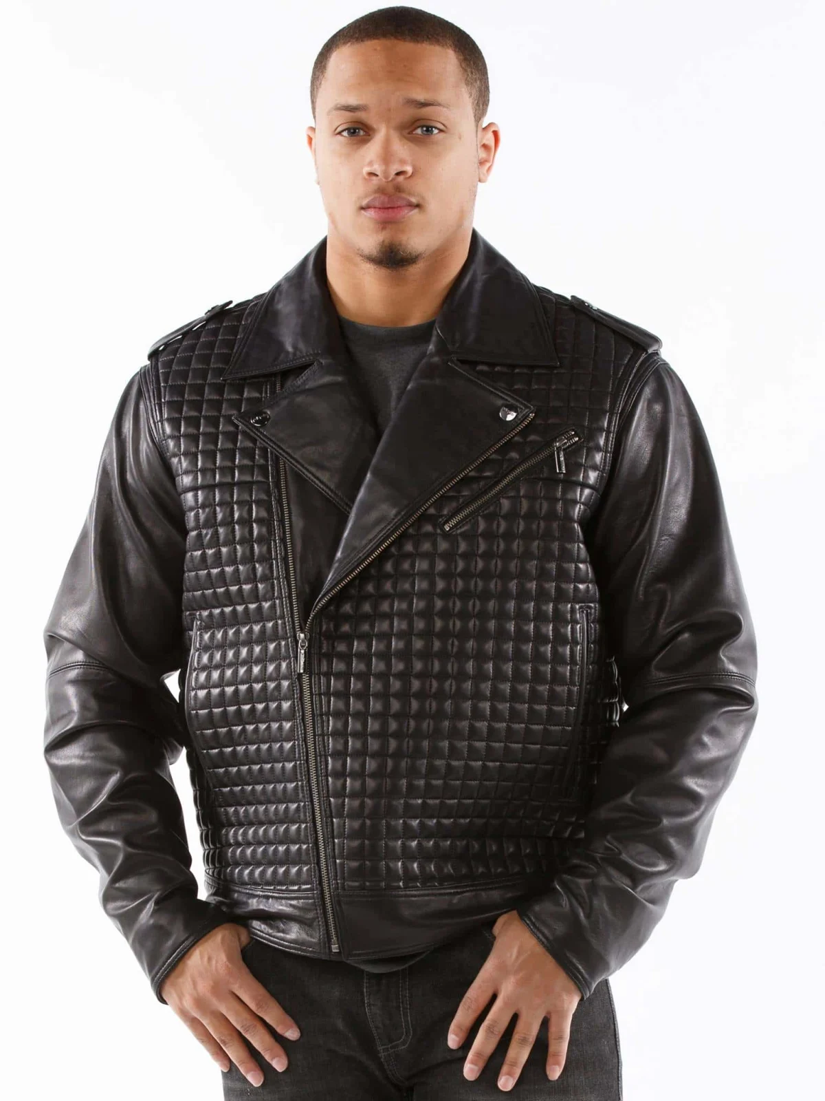 Pelle Pelle Houndstooth Biker Jacket, pellepelle.us