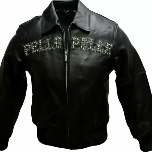 Pelle Pelle Black Pride Studded Leather Jacket, pellepelle.us