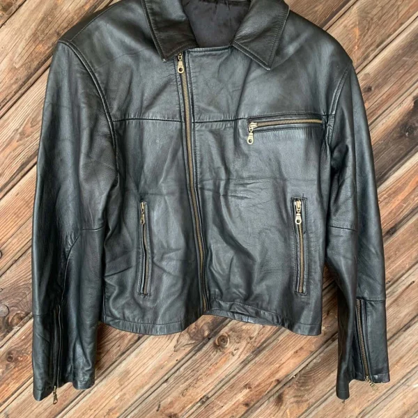 Pelle Pelle Triple Crest Biker Leather Jacket, pellepelle.us