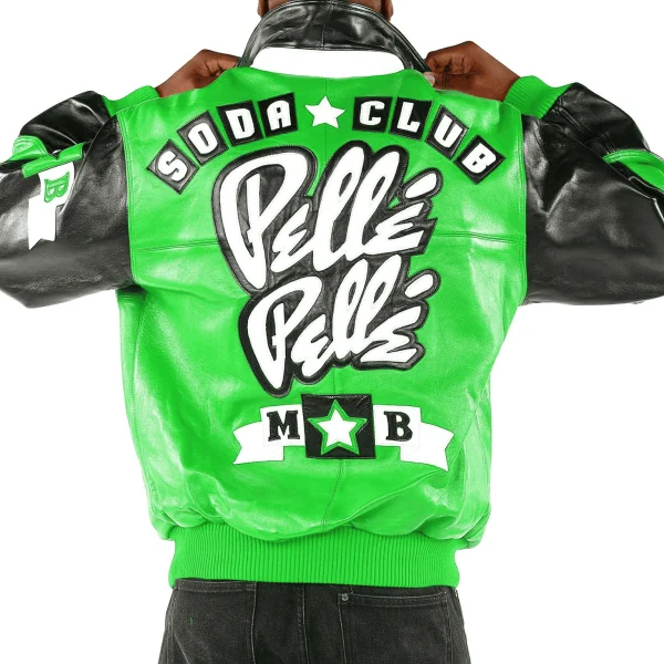 Pelle Pelle Soda Club Green Leather Jacket, pellepelle.us