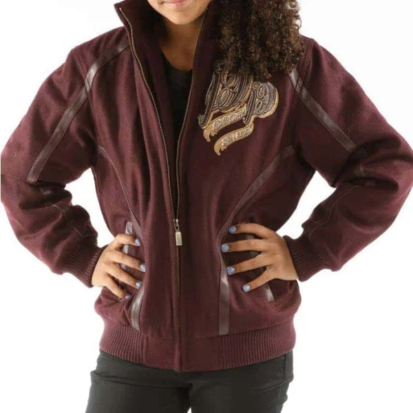 Pelle Pelle Kids Maroon Wool Jacket, PELLEPELLE.US