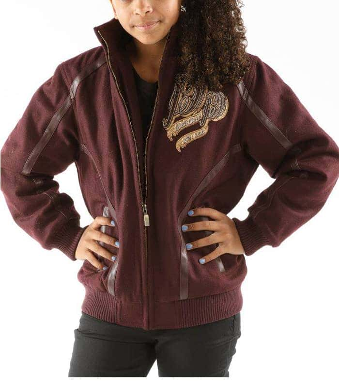 Pelle Pelle Kids Maroon Wool Jacket, PELLEPELLE.US