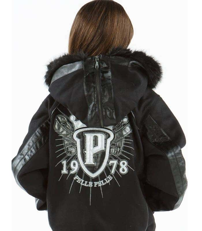 Pelle Pelle Women Black Fur Hood Jacket, pellepelle.us