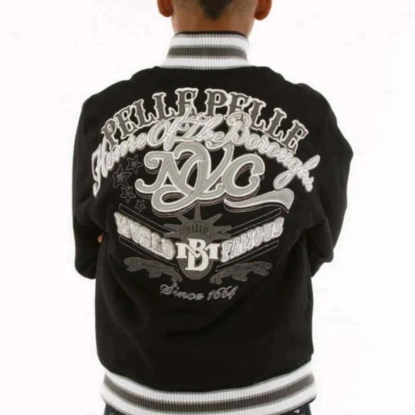 Pelle Pelle Kids Black World Famous MB Jacket, PELLEPELLE.US