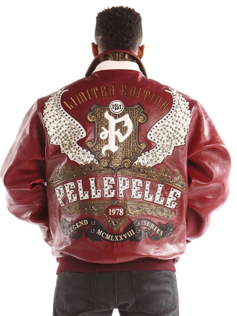 Pelle Pelle Limited Edition Maroon Leather Jacket, pelllepelle.us