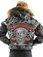 Pelle Pelle World Tour 1978 Black Fur Hooded Leather Jacket, pellepelle.us