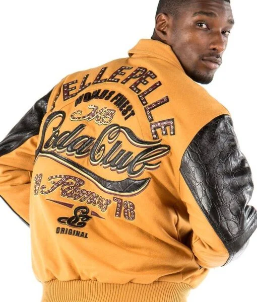 Pelle Pelle World Finest Yellow Wool Jacket, pellepelle.us