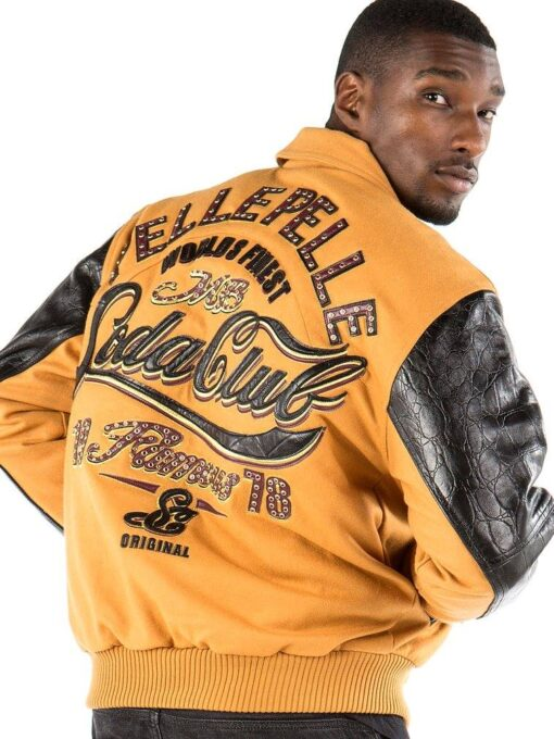 Pelle Pelle World Finest Yellow Wool Jacket, pellepelle.us