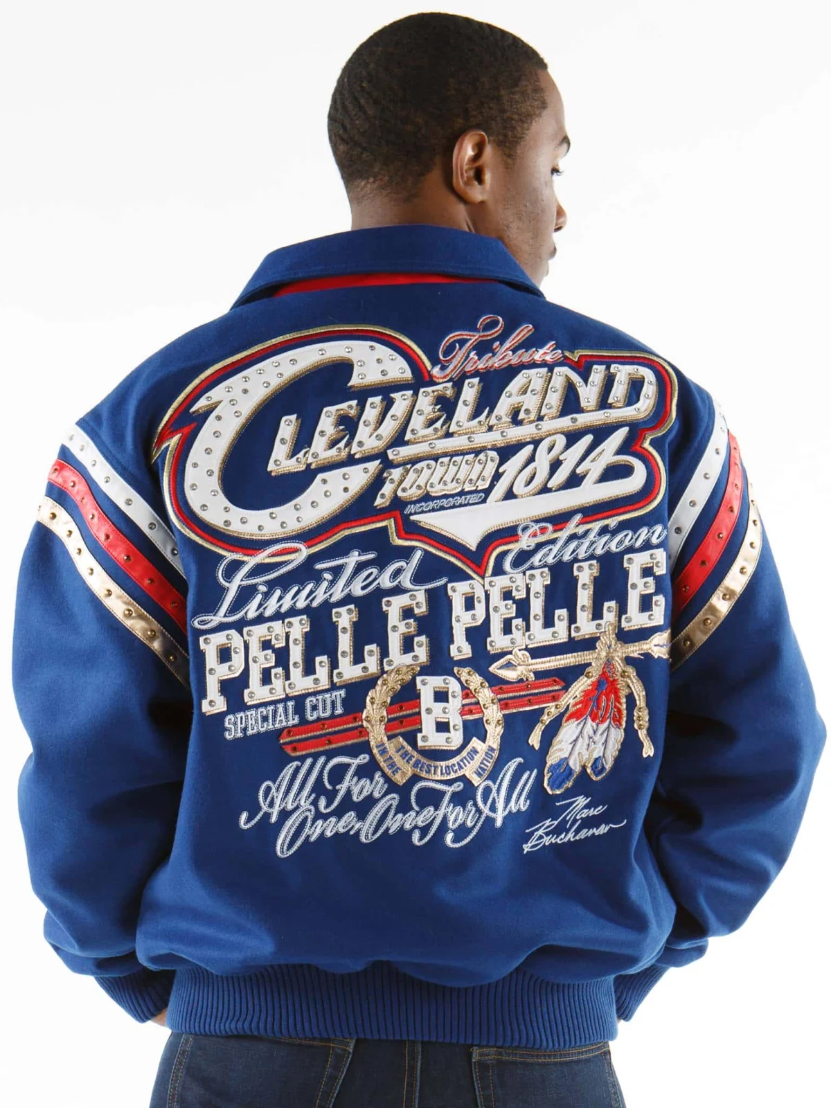 Pelle Pelle Cleveland Tribute Blue Jacket, pellepelle.us