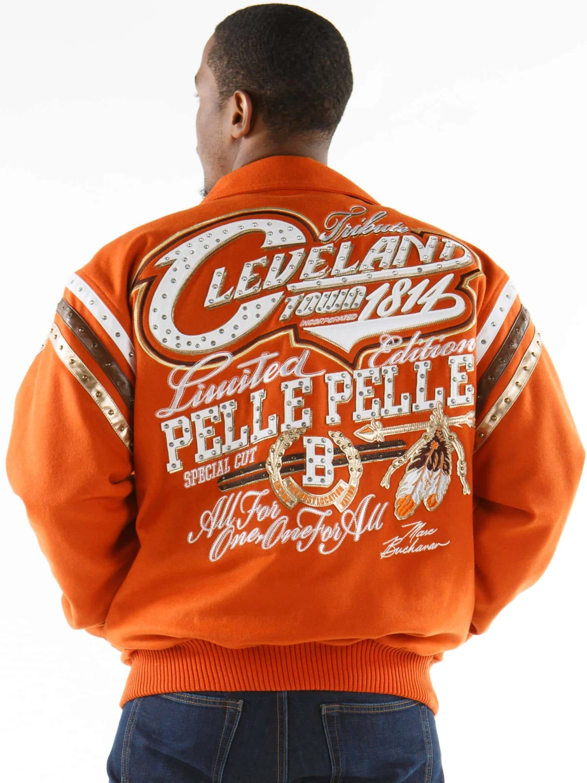 Pelle Pelle Cleveland Tribute Orange Jacket