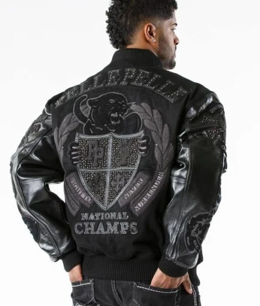 Pelle Pelle National Champs Black Leather Jacket, pellepelle.us