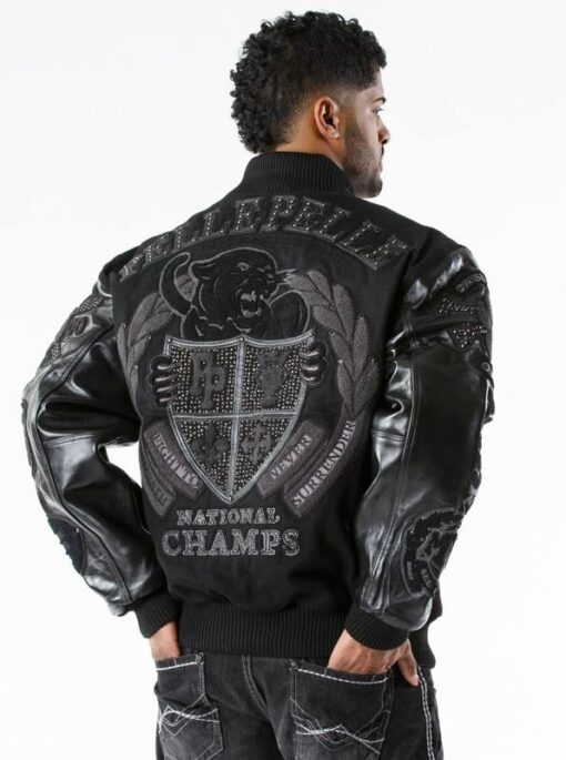 Pelle Pelle National Champs Black Leather Jacket, pellepelle.us