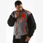 Pelle Pelle Gator Grey Wool Jacket, pellepelle.us