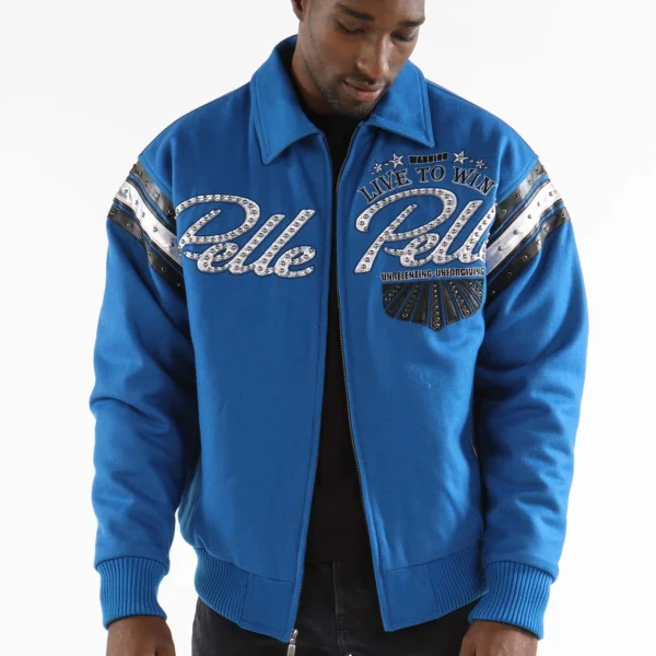 Pelle Pelle Live To Win Blue Jacket, pellepelle.us