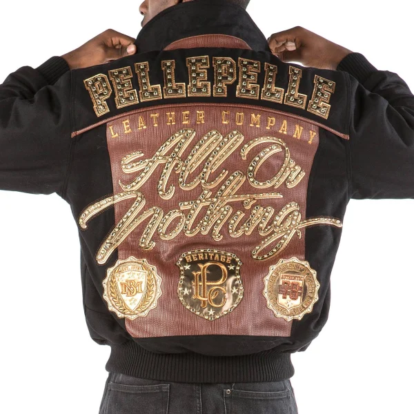 Pelle Pelle All Or Nothing Black & Brown Jacket, pellepelle.us