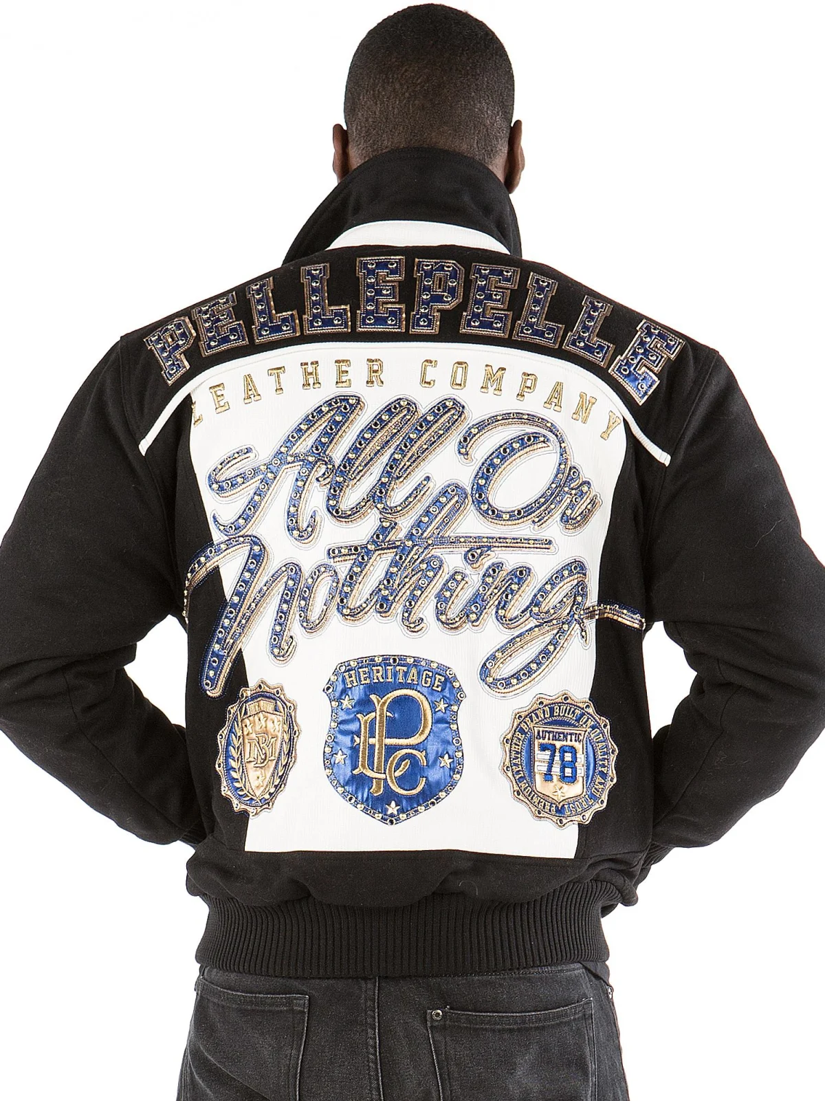 Pelle Pelle All Or Nothing Black & Blue Jacket, pellepelle.us