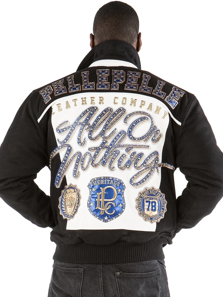 Pelle Pelle All Or Nothing Black & Blue Jacket, pellepelle.us