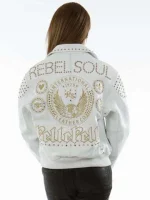 Pelle Pelle Ladies Rebel Soul White Jacket, pellepelle.us