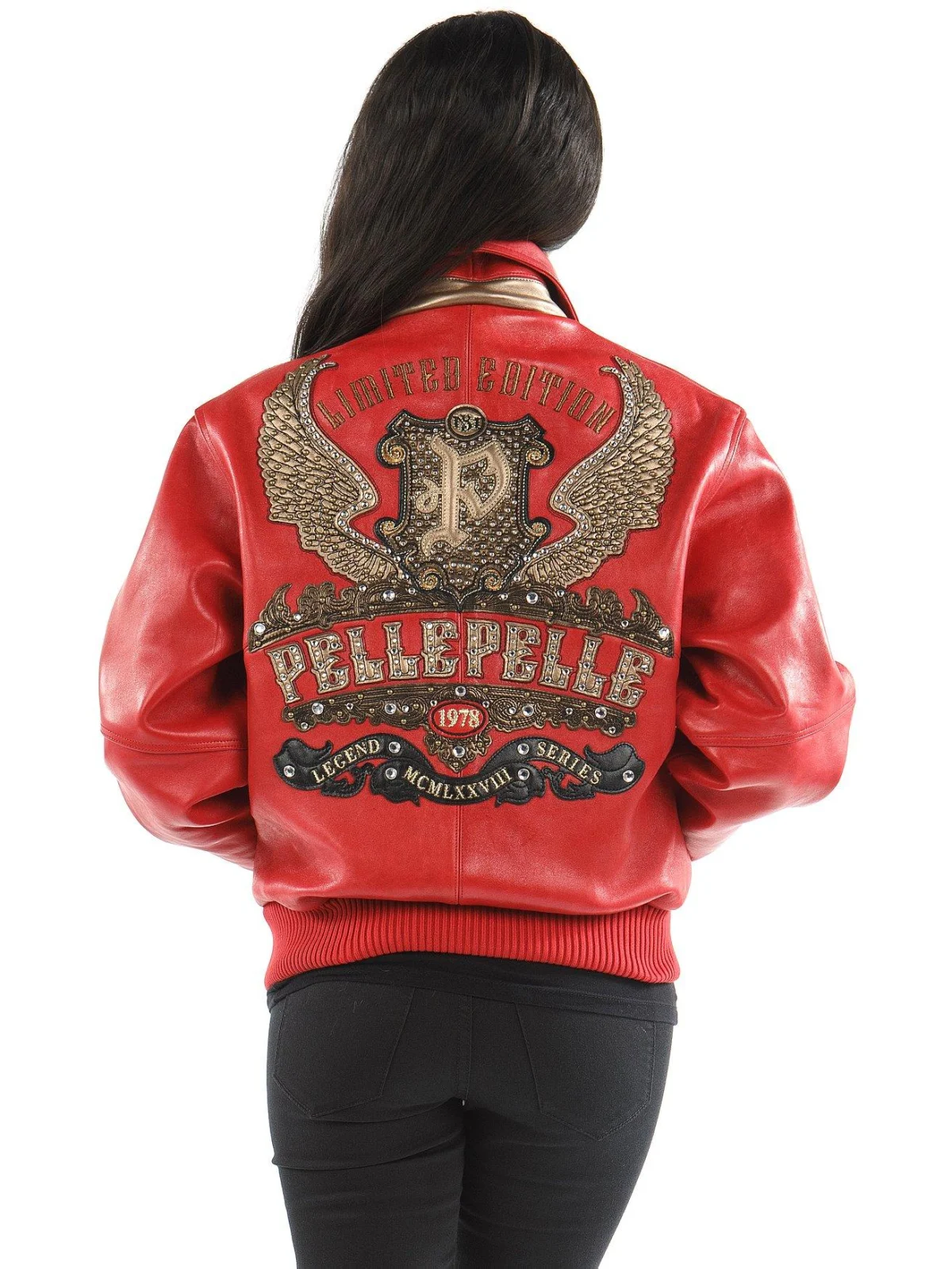 Pelle Pelle Ladies Limited Edition Red Leather Jacket, pellepelle.us