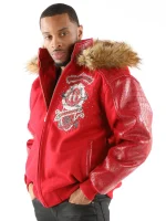 Pelle Pelle Mens 40th Anniversary Red Leather Jacket