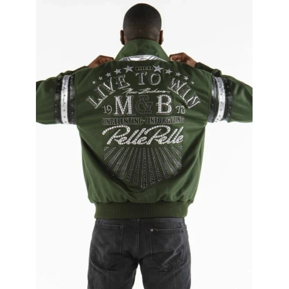 Pelle Pelle MB Dark Green Wool Jacket, pellepelle.us