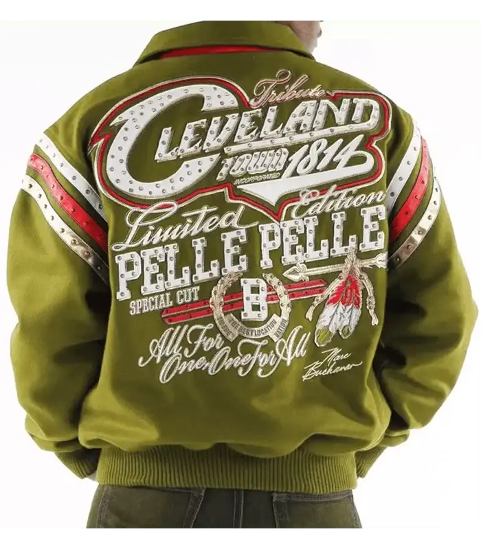 Pelle Pelle Cleveland Town Olive Wool Jacket