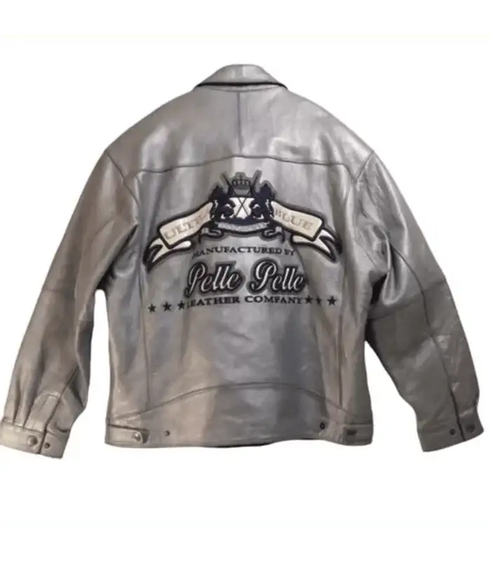 Pelle Pelle Grey Embossed Leather Jacket