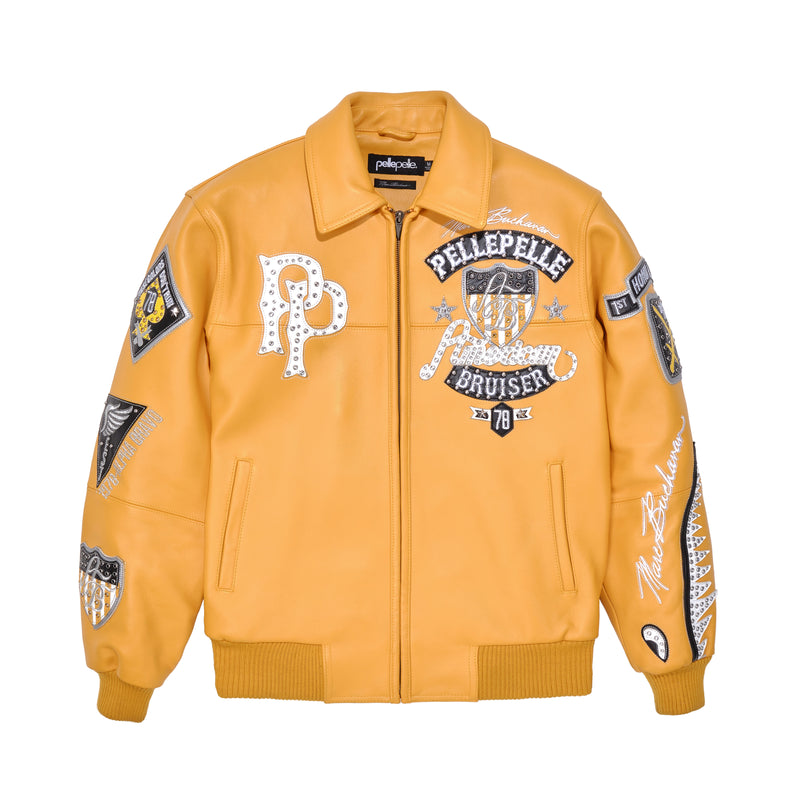  American Bruiser Yellow Jacket | Leather Jacket