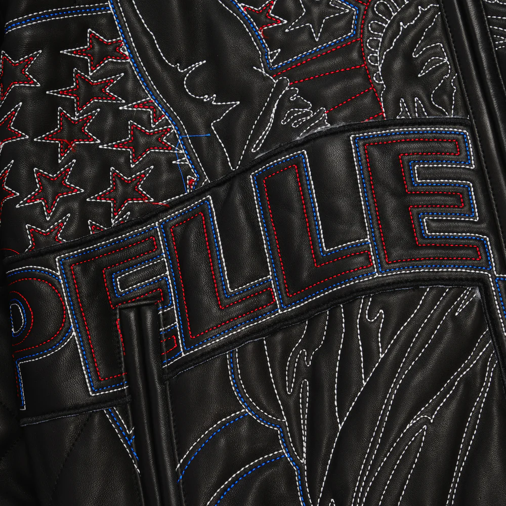 Pelle Pelle America Quilted Black Leather Jacket view 5